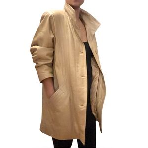Buttery Soft Light Tan Leather Coat